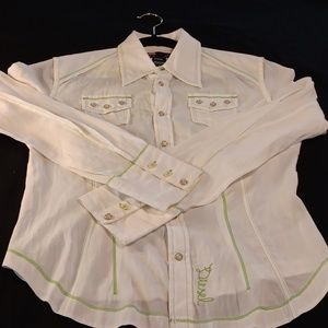 Women's pearl snap Diesel brand shirt